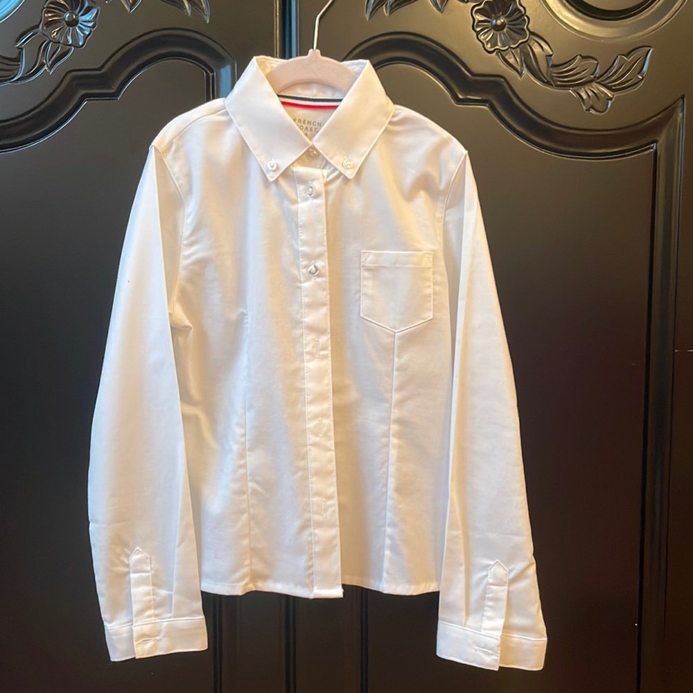 French Toast Girls' Long Sleeve Oxford Blouse NWOT
